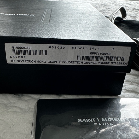 Saint Laurent Khaki Quilted Clutch Grain Leather - Picture 3 of 8